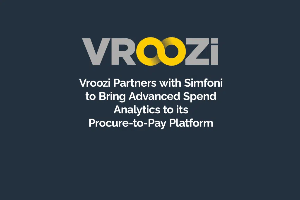 Vroozi and Simfoni announce partnership for advanced spend analytics.