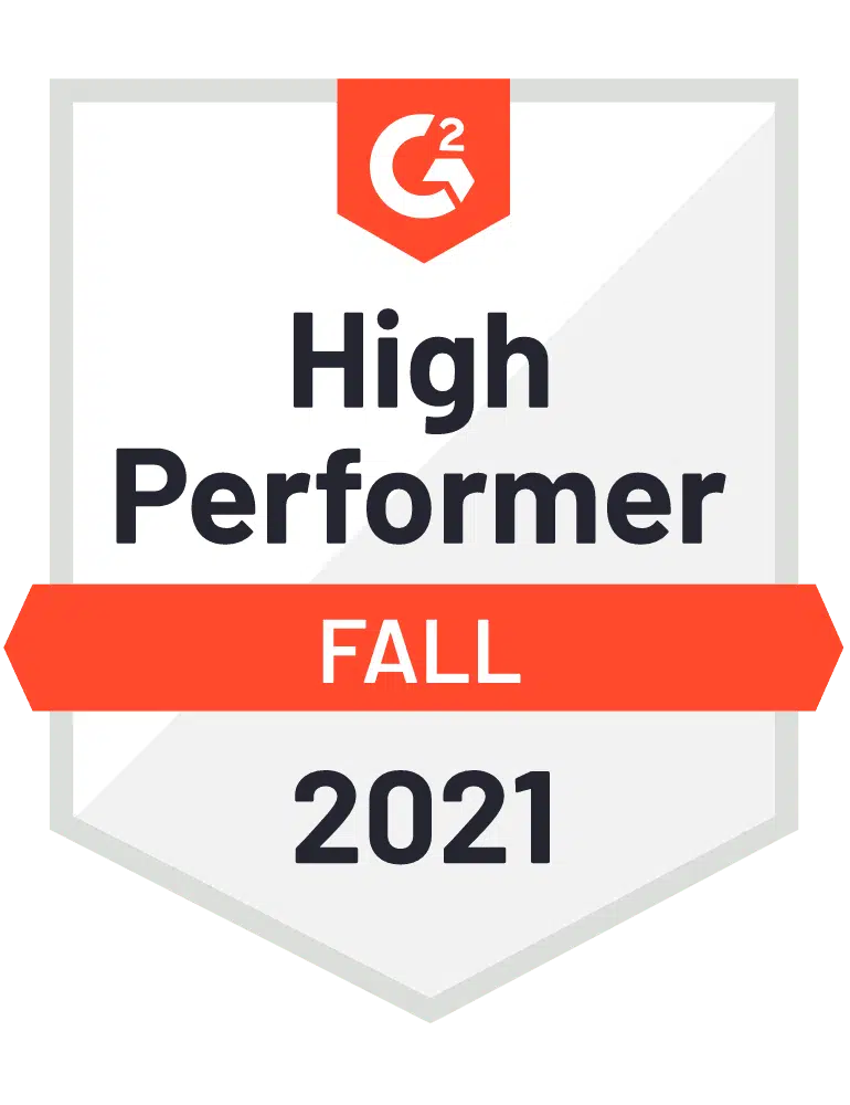 High Performer Fall 2021 badge
